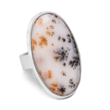 Dendritic Agate Statement Ring - Natural Designer Gemstone