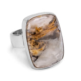 Tiger Dendritic Agate Ring - Natural Designer Gemstone