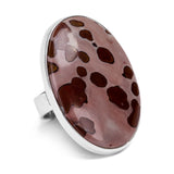 Lovely Coffee Bean Jasper Statement Ring - Natural Designer Gemstone