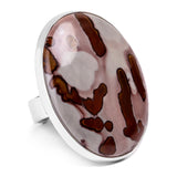 Fabulous Coffee Bean Jasper Statement Ring - Natural Designer Gemstone