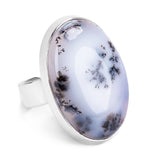 Perfect Dendritic Opal Statement Ring - Natural Designer Gemstone