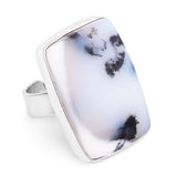 'Winter Wonderland' Dendritic Opal Statement Ring