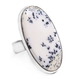 'Frozen Paradise' Dendritic Opal Statement Ring - Natural Designer Gemstone