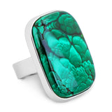 Superb Namibian Malachite Ring - Natural Designer Gemstone
