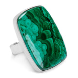 Superb Namibian Malachite Ring - Natural Designer Gemstone