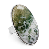 Adorable Tree Agate Ring - Natural Designer Gemstone