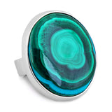 Marvellous Azurite-Malachite Ring - Natural Designer Gemstone