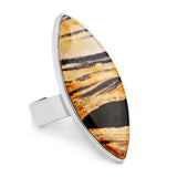 Indonesian Java Jasper Ring - Natural Designer Gemstone