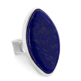 Perfect Lapis Lazuli Statement Ring - Natural Designer Gemstone