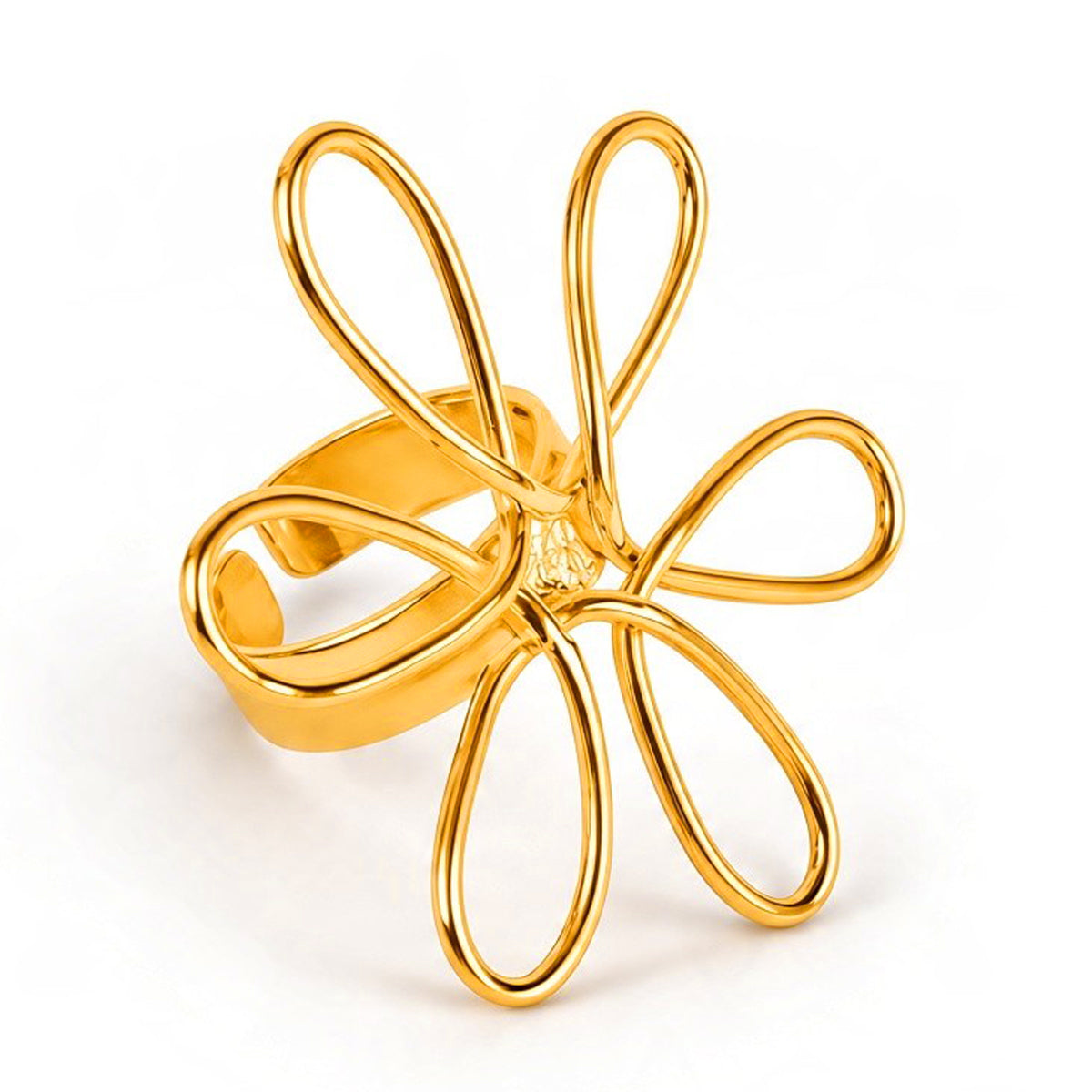 Free Spirit Flower Ring in Solid 925 Sterling Silver