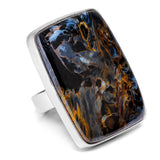 Stunning African Pietersite Statement Ring - Natural Designer Gemstone
