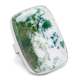 Beautiful Tree Agate Ring - Natural Designer Gemstone
