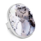 Dendritic Opal Statement Ring - Natural Designer Gemstone