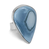 Striking Owyhee Blue Opal Statement Ring - Natural Designer Gemstone