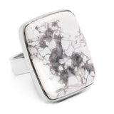Howlite Statement Ring - Natural Designer Gemstone