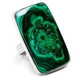 Fantastic Malachite Statement Ring - Natural Designer Gemstone