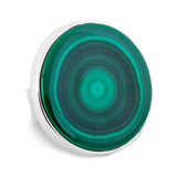 Green Venom: Malachite Ring in Silver