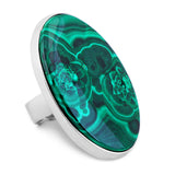 Eye-catching Malachite Ring - Natural Designer Gemstone