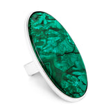 Malachite Statement Ring - Natural Designer Gemstone
