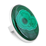 Gorgeous African Malachite Statement Ring - Natural Designer Gemstone