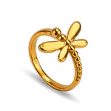 Dragonfly Ring in Silver with 24ct Gold