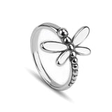 Dragonfly Ring in Silver
