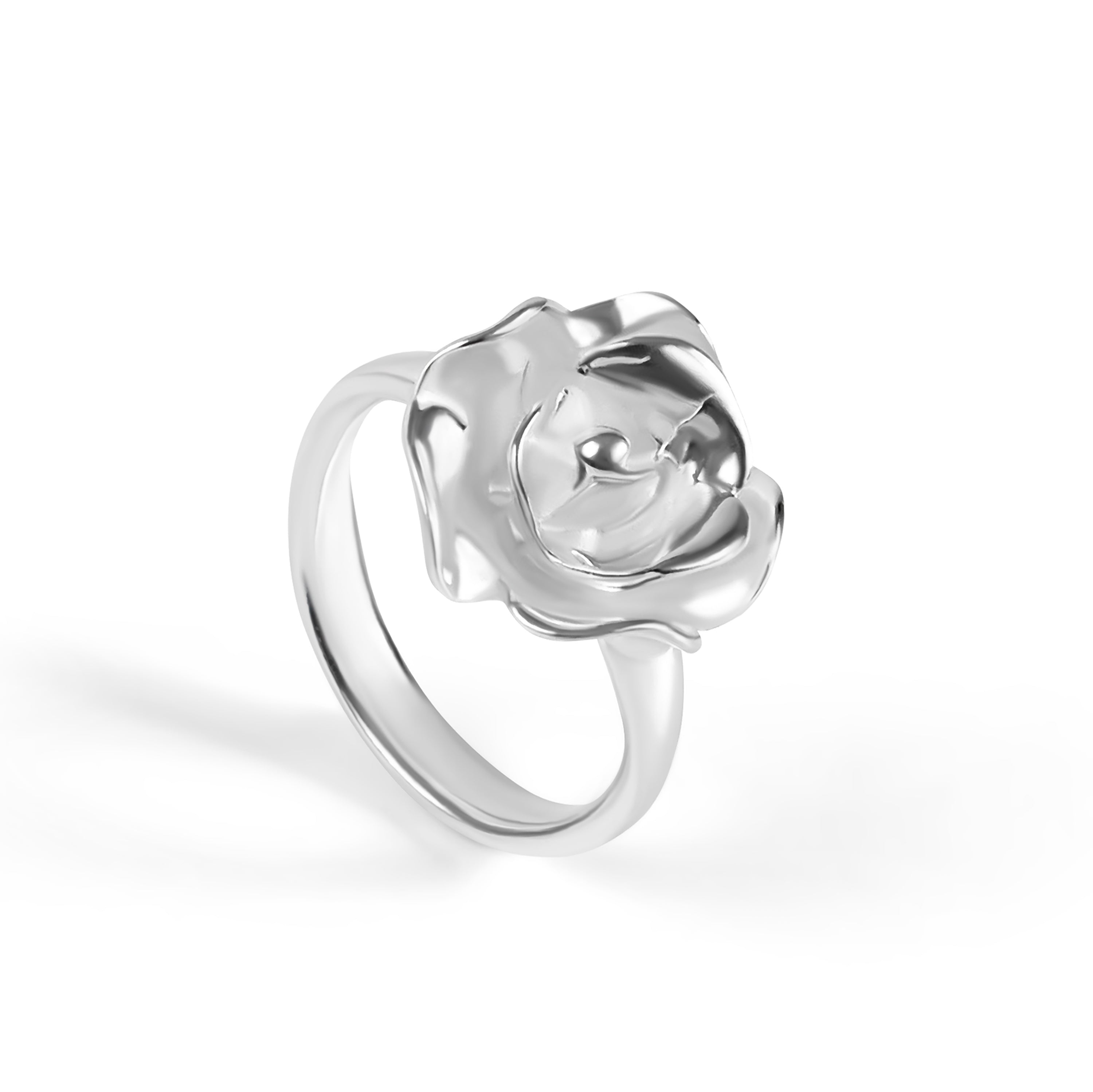 Rose Ring in Sterling Silver with 24ct Gold