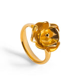 Rose Ring in Sterling Silver with 24ct Gold