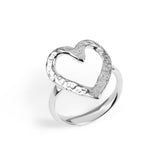 Open Heart Ring in Sterling Silver