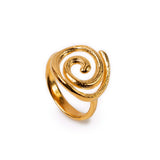 90's Swirl Ring in Silver with 24ct Gold