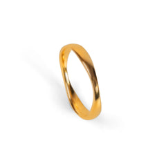 Simple Gentle Wave Ring in 24ct Gold