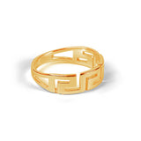 Greek Key Ring in 24ct Gold