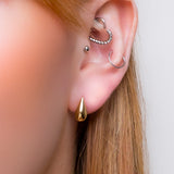 24ct Gold Plated Raindrop Stud Earrings