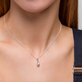 Miniature Single Raindrop Necklace in Silver