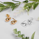 Silver Raindrop Stud Earrings