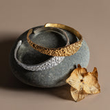 Reptile Skin Textured Bangle in Sterling Silver