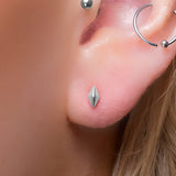 Tiny Rhombus Stud Earrings in Silver