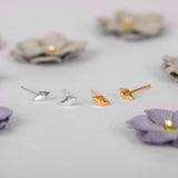 Tiny Rhombus Stud Earrings in Silver