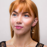 Ripple Drop Earrings in Silver with 24ct Gold