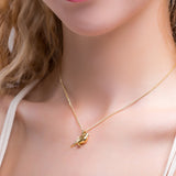 Silver with 24ct Gold Garden Bird / Robin Necklace