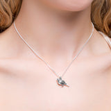Silver Garden Bird / Robin Necklace