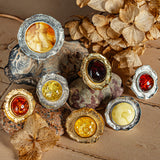 Epic Round Sterling Silver with 24ct Gold & Cherry Amber