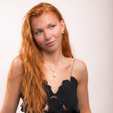 Perfect Circle Baltic Milky Amber Necklace in Sterling Silver