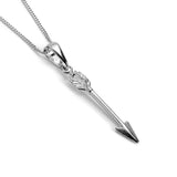 Slim Arrow Necklace in Sterling Silver