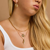 'Sun of May' Sun Face Hook Earrings in Silver with 24ct Gold