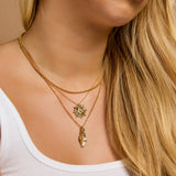 'Sun of May' Sun Face Necklace in Silver with 24ct Gold