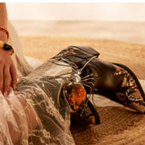 Monumental Handmade Spider Baltic Amber and Silver Necklace - Natural Designer Gemstone