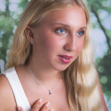 Miniature Robin Necklace in Silver and Coral