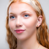 Miniature Seahorse Stud Earrings in Silver with 24ct Gold