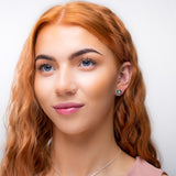 Lucky Shamrock / Clover Leaf Stud Earrings in Silver